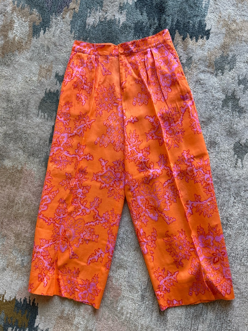 Rhode Linen Floral Wide Leg Pant